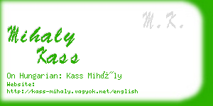 mihaly kass business card